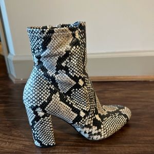 ALDO snake skin print boots